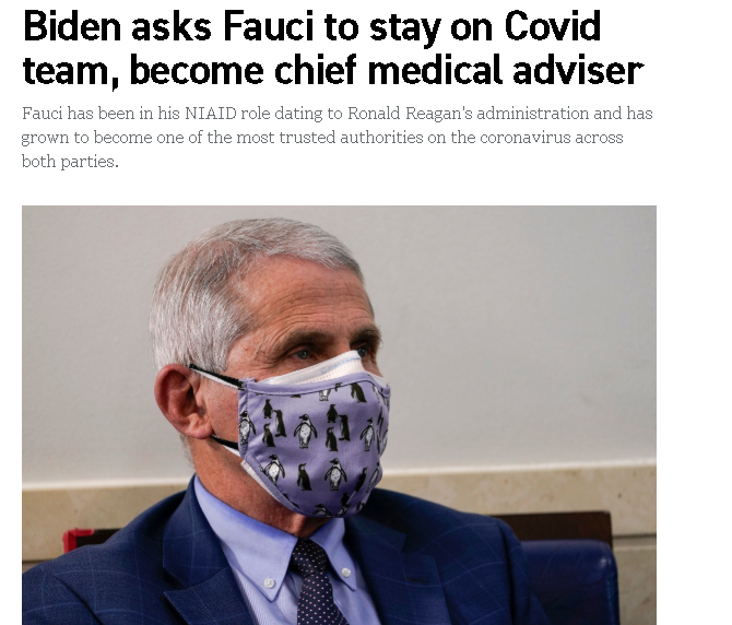 拜登已邀请福奇担任首席医疗顾问 黄金三日连涨今晚非农重磅来袭(图1)